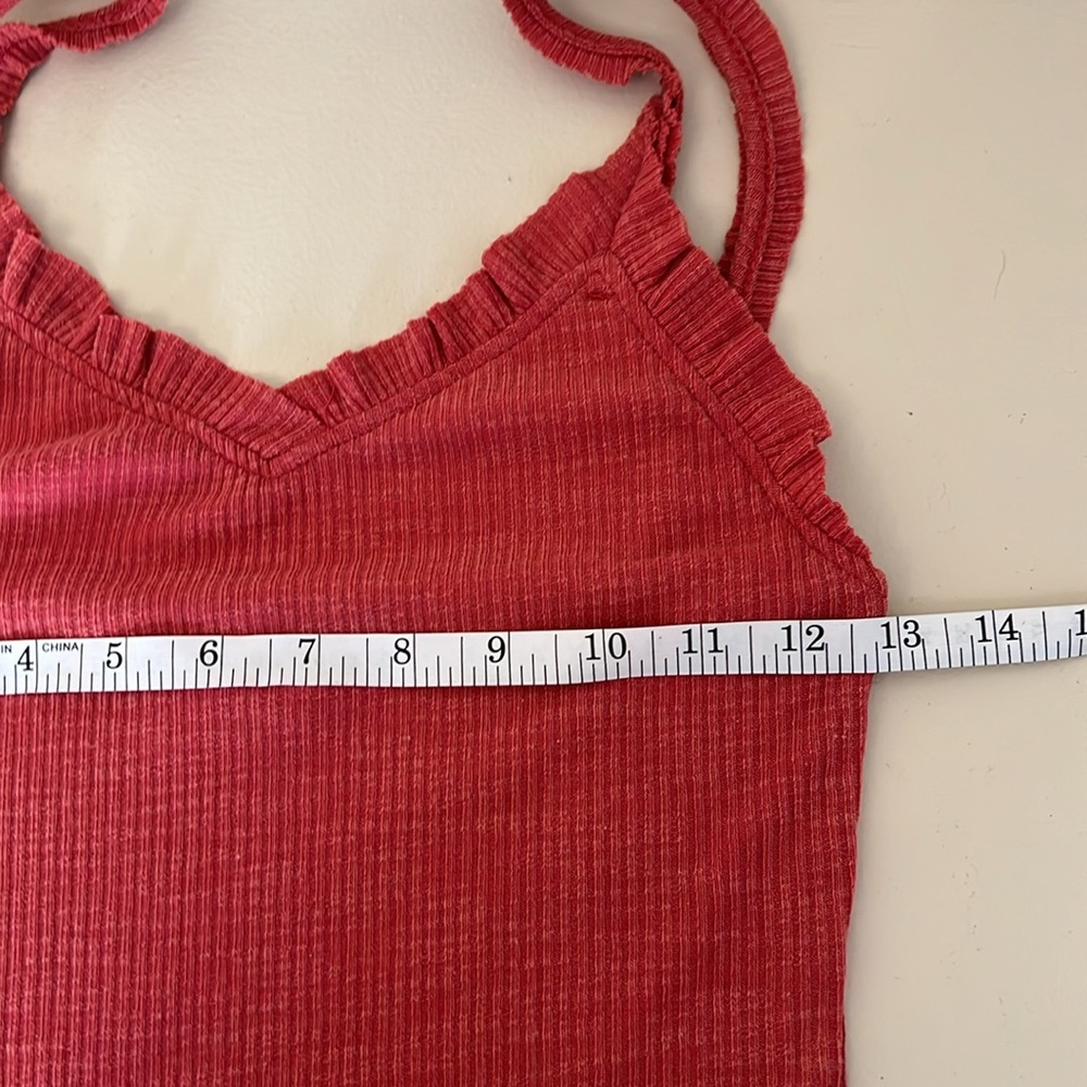 POL women’s Ribbed Ruffle Cami Bodysuit NWOT - Picture 10 of 11
